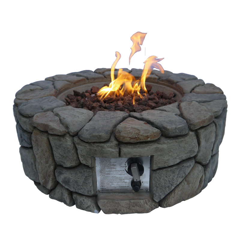 Round Polyresin Propane Smokeless Fire Pit