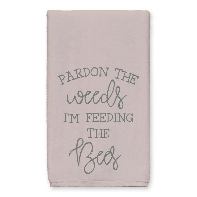 Cotton Floral Tea Towel Kitchen Towel, Pink