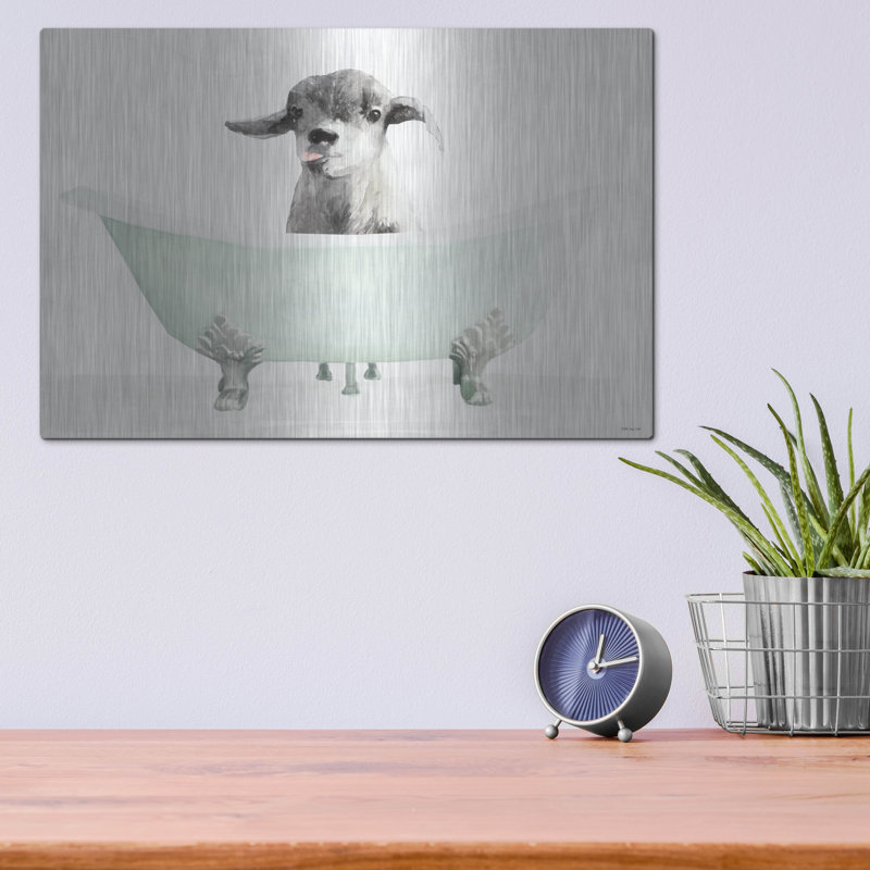 «Vintage Tub With Goat» par Stellar Design Studio, H 12 po x l 16 po