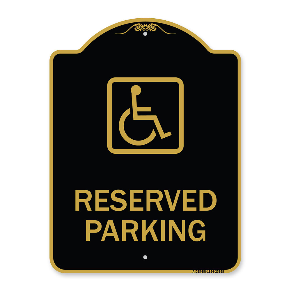 Signmission Designer Series Sign - Reserved Parking (Handicapped Symbol ...