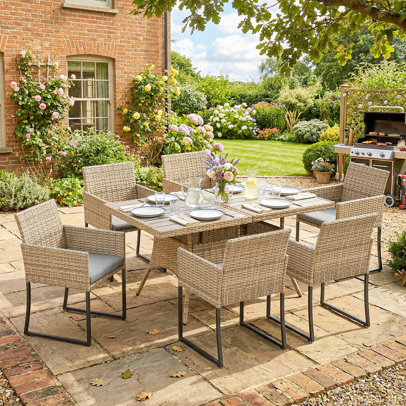 6 - Person Patio Dining Set with Rectangular Table