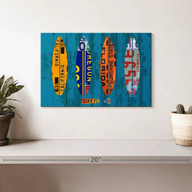 Plaques de licence Senne Surf, H 8 po x l 12 po