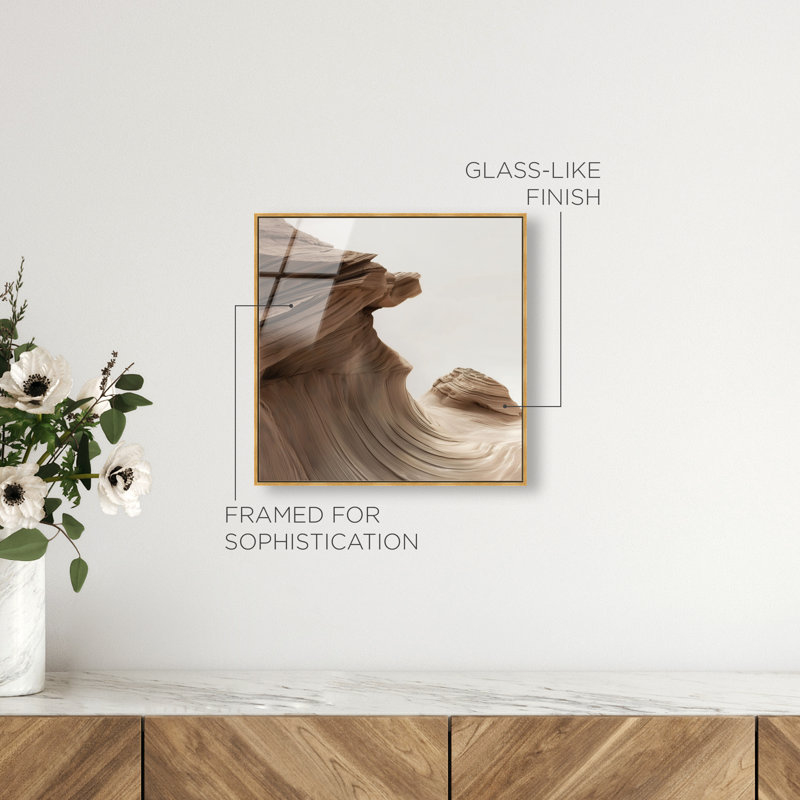 Stoic Sandstone II Print by Oliver Gal, 17"H x 17"W, Gold Floater Frame