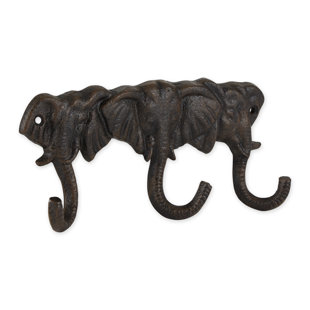 Bungalow Rose Iron Wall Hook - Wall Mounted Cast Iron Home Décor