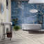 Carreau de porcelaine bleu Demin