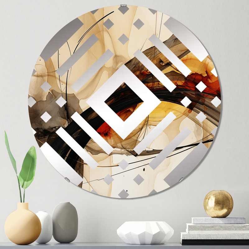 Elizjah - Miroir décoratif à losanges, 31,4 po x 31,4 po