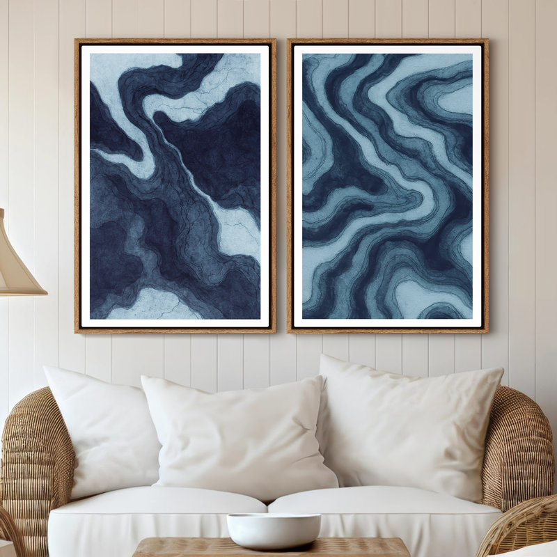 Art mural encadré sur toile, rétro muraux abstraits pour chambre à coucher, Naturel, H 24 po x l 16 po