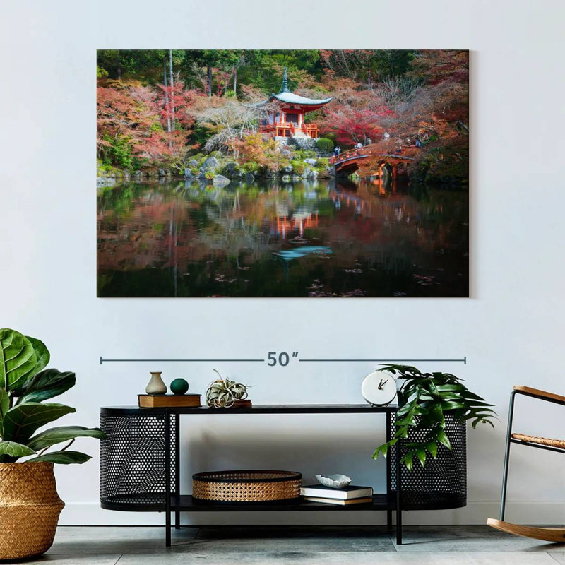 Temple japonais de Javetta, H 34 po x l 51 po