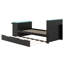 Lit de jour en bois avec couchette, bureau d'écriture, éclairage à DEL intégré et ports de charge USB-546366682-546366681