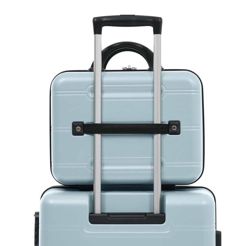 Ensemble de bagage 6 pièces, valise rigide avec roulettes doubles et verrou à mot de passe