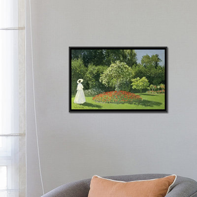 «Jeanne Marie Lecadre in the Garden, 1866» par Claude Monet, reproduction sur toile