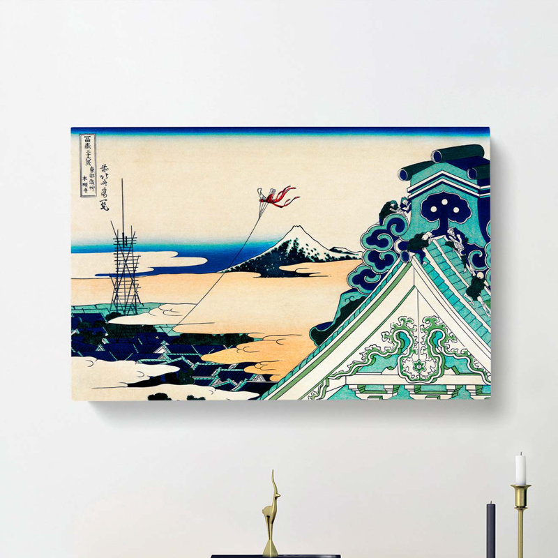 Toto Asakusa Honganji by Katsushika Hokusai - Wrapped Canvas, 60cm H x 91cm W x 3cm D