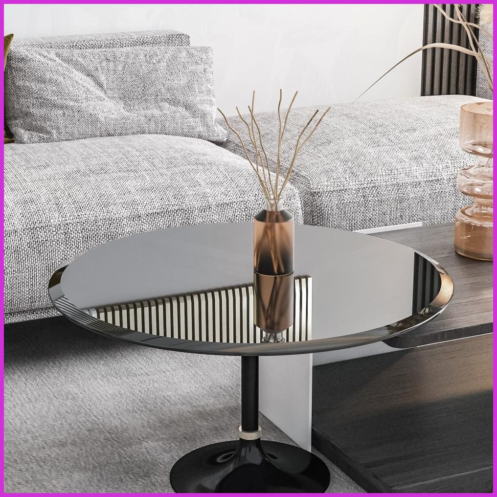 Latitude Run® 32” Round Tempered Glass Coffee Table Top – 2/5” Thick ...