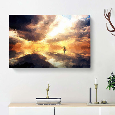 Fishing Boat in Abstract - Wrapped Canvas