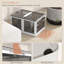 3 bacs de rangement empilables avec couvercles, roulettes, pliables, 18 gal, blanc-1750029811