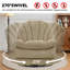  Fauteuil inclinable à bascule pivotant à deux moteurs pour le salon, fauteuil inclinable surdimensionné sans accoudoirs à bascule en forme de coquillage, coussin moelleux en tissu épais, doux et confortable, beige-129176150