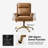 Heeg Transitional High-Back Genuine Leather Executive Office Chair with Nailhead Trim and Tilting Function-117302357