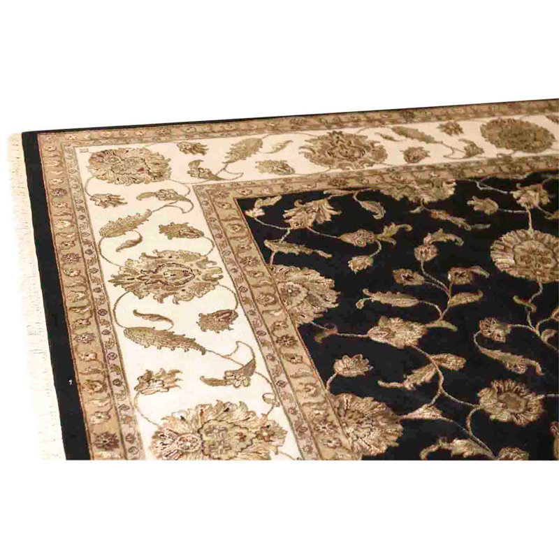 Handmade Silk and Wool Area Rug