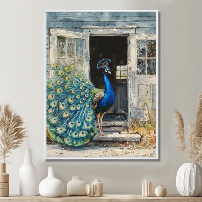 Hutzler Peacock At The Farm Garden VI - Bird Wall Art