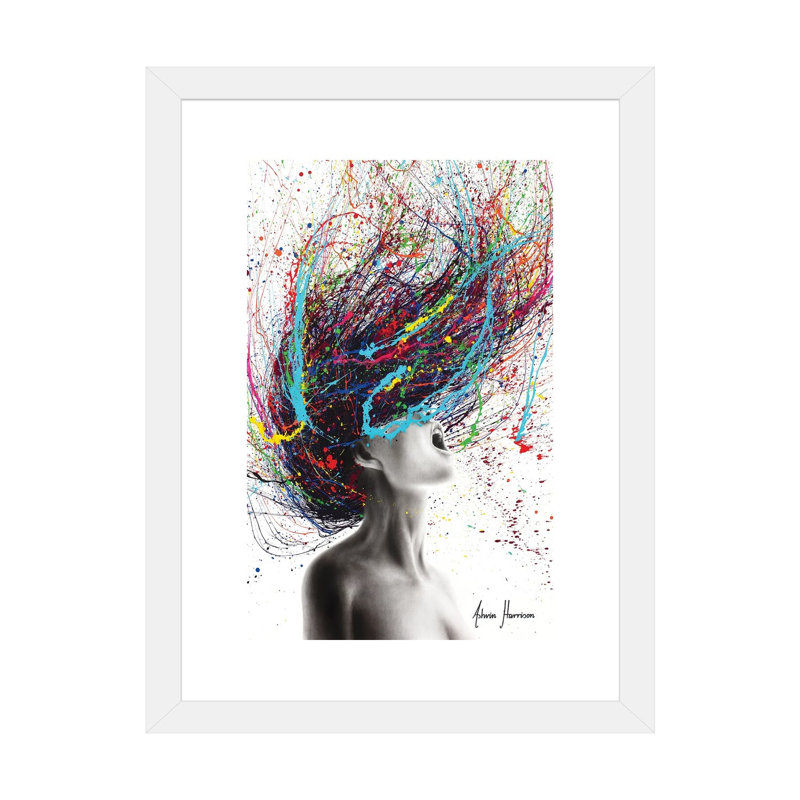 «The Edge» par Ashvin Harrison - impression d'art graphique, Blanc, H 24 po x l 16 po x P 1 po, Papier encadré blanc