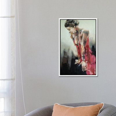 Figure With Red Dress 9-9-19 by Thomas Donaldson - Painting on Canvas