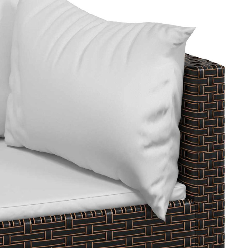 - Person Patio Conversation Set with Cushions, Brown, Beige