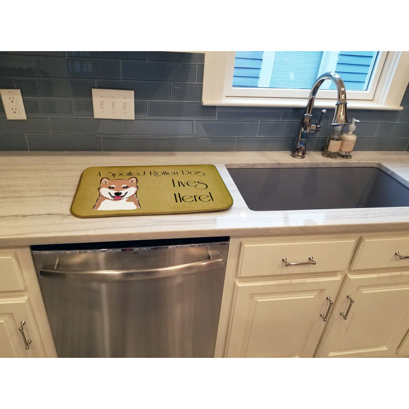 Tapis de séchage pour chien shiba shiba