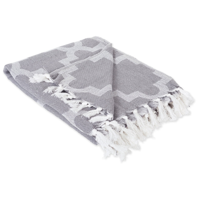 Hand Woven Throw Blanket, Gray
