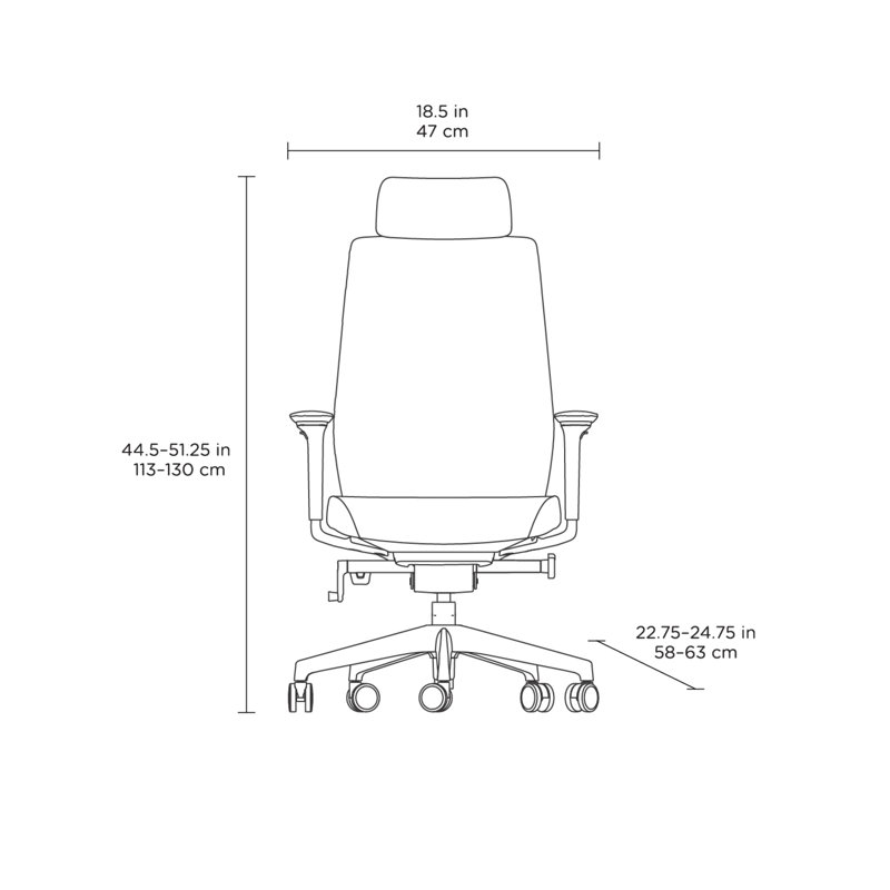 Coda Swivel Task Chair, Black