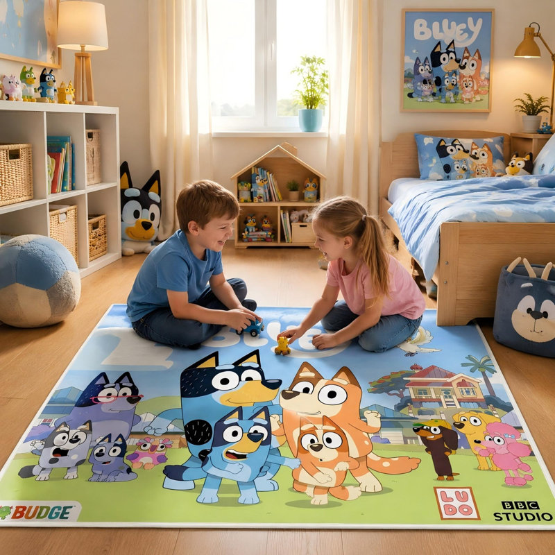 Tapis bleu Bluey Merch