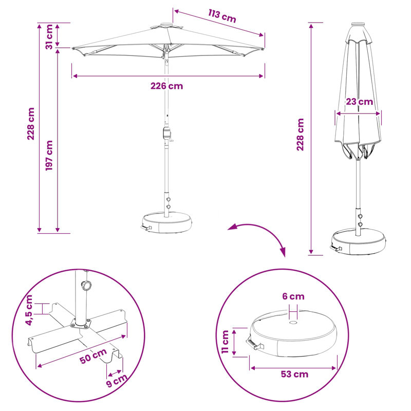 Parasol, Anthracite
