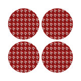 Xmas Ornament Vegan Leather Round Pebble Placemat