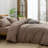 BESTOUCH Duvet Cover Set 100% Washed Cotton Linen Feel Lightweight-114986054-114986039