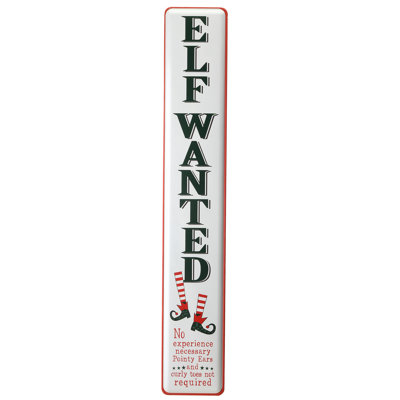 Keeshawn 47" Elf Wanted Wall Sign