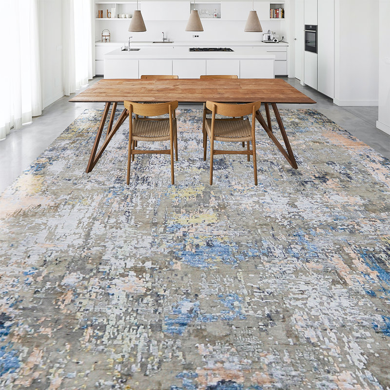 Area Rug in Gray, Rectangle 2' x 3'