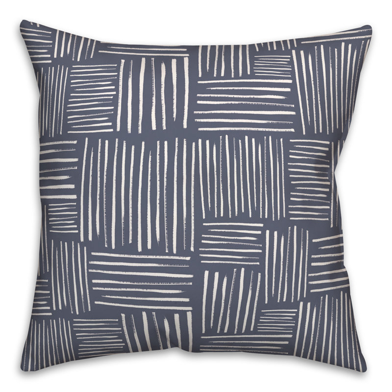  Housse et insert de coussin d'extérieur carré 13 croquis, 20 po x 20 po, Bleu