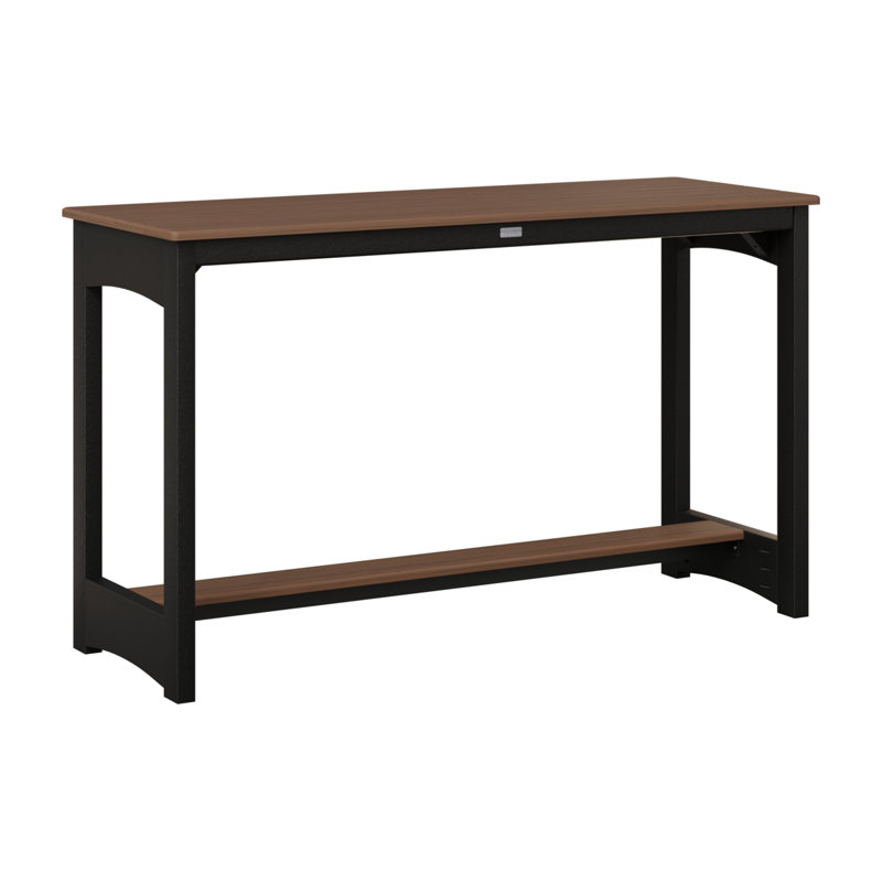Table de jardin à hauteur de comptoir Berlin Gardens, Noir, Imbuia, 35.5" H x 60" W x 22" D