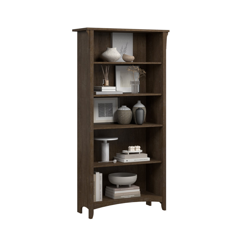Tall 5 Shelf Bookcase in Ash Brown, Ash Brown