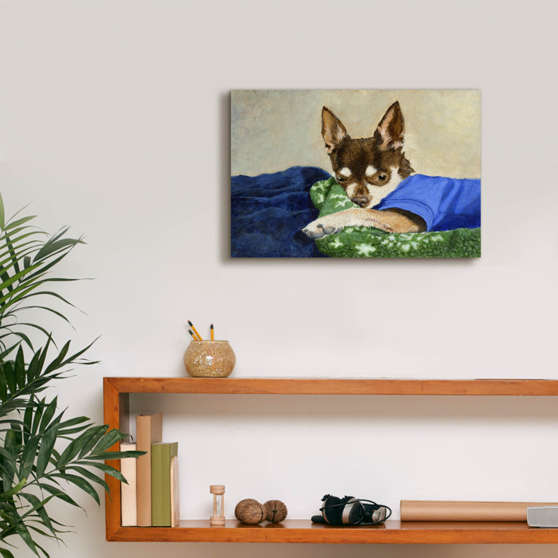 «Getting Cozy» par Darlene Pavlovich, art mural sur toile, H 12 po x l 18 po x P 0,75 po