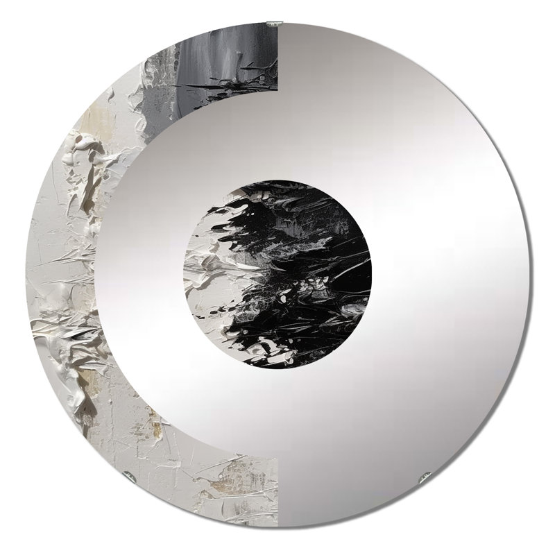 Grega - Miroir mural demi-cercle, 23,6 po x 23,6 po