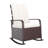 Wicker Outdoor Rocking Chair, Patio Recliner With Adjustment Backrest, Pe Rattan Lounge Chair With Adjustable Footrest And Cushions For Garden, Backyard, Porch-124153602