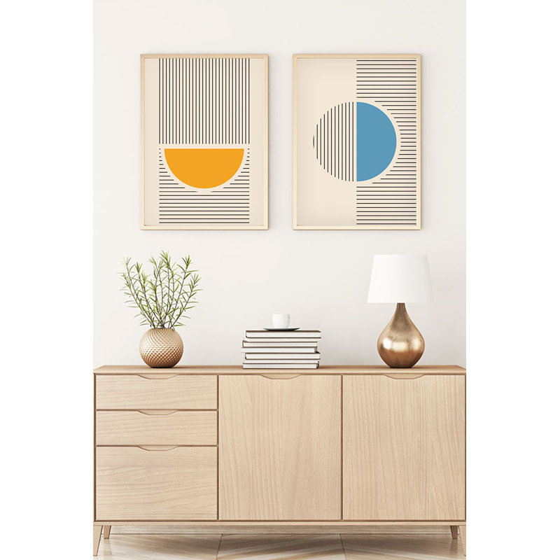 Élégantes peintures décoratives en panneau de fibres à densité moyenne (2 pièces), 11,8 po x 15,7 po | 100% panneau de fibres à densité moyenne de 3 mm d'épaisseur, structure en bois massif (0,98 pouce d'épaisseur) | Parfait pour le décor du salon et de la chambre à coucher, design élégant et moderne