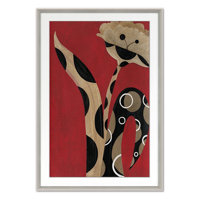Exotic Bloom Print by Morlock, Jody, White Wash Oak Single Picture Framed, 36'' H x 25'' W