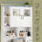 Over The Toilet Storage Cabinet with Adjustable Shelves, Tempered Glass Door, Open Shelving-2011355483
