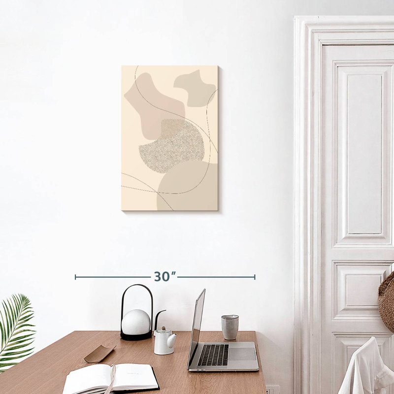 Avery Mid-Century brun abstrait II, H 24 po x l 16 po