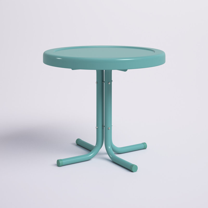 Table d'appoint en acier Burley, Lustre turquoise