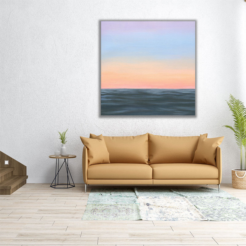 Sunrise Swim I - reproduction d'art sur toile, H 40 po x l 40 po