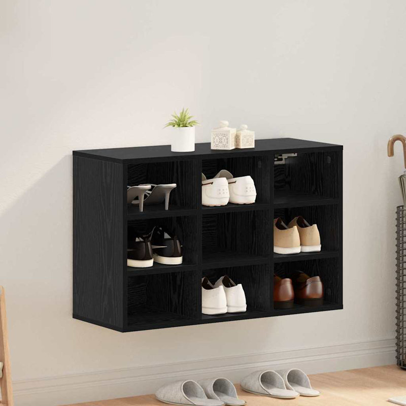 Shoe Cabinet, Black Oak