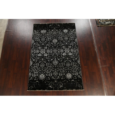 Tapis oriental délavé Versace Teinture végétale noué à la main 6 x 9
