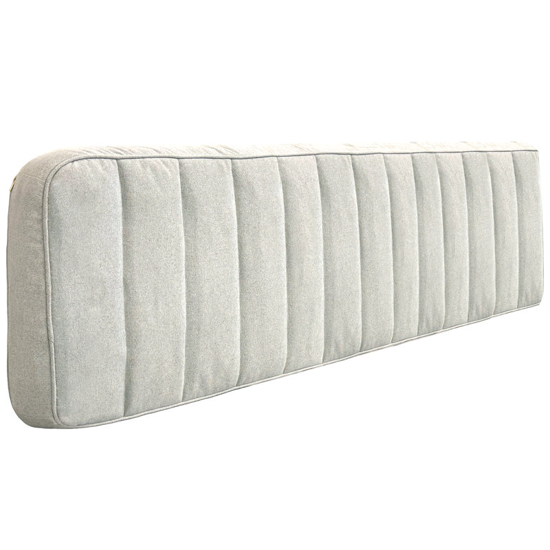 Upholstered, Assembly-Free Cashmere Yarn-Dyed Linen Headboard Compression, California King, Beige